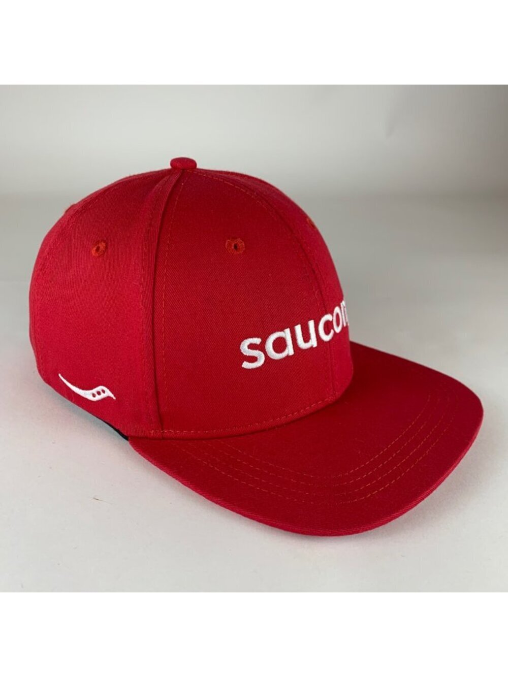 Saucony Mens Red Snapback Adjustable Hat